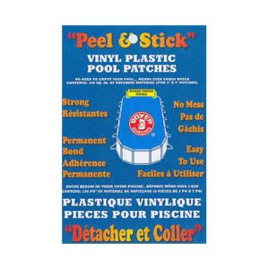 Vinyl Plastic Pool Patches (Tape) 100 Square Inches