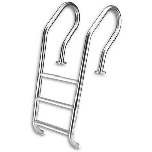3 Tread Camelback White Tread Stainless Steel Ladder
